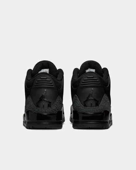 Jordan Air Jordan 3 Retro 'Black Cat' Black / Dark Chocolate / White High Top Sneakers - 4