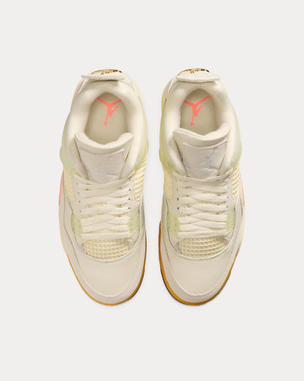 Jordan Air Jordan 4 'Birds of Paradise' Coconut Milk / Bright Mango High Top Sneakers - 2