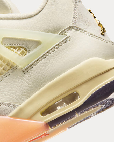 Jordan Air Jordan 4 'Birds of Paradise' Coconut Milk / Bright Mango High Top Sneakers - 6