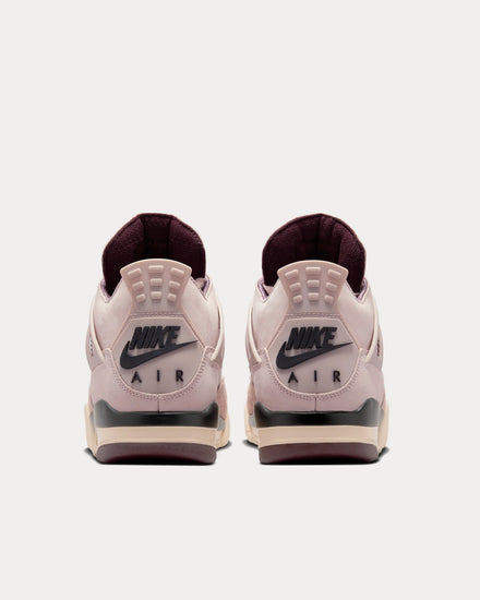 Jordan x A Ma Maniere Air Jordan 4 Fossil / Pewter /  Burgundy High Top Sneakers - 3