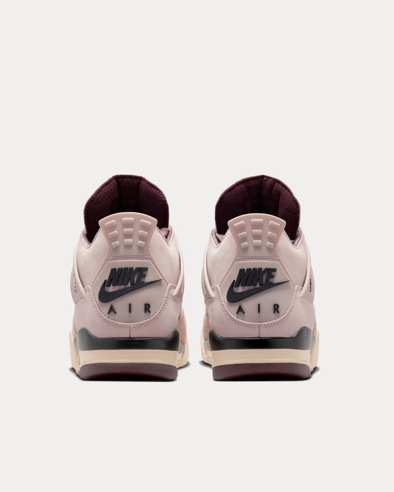 Jordan x A Ma Maniere Air Jordan 4 Fossil / Pewter /  Burgundy High Top Sneakers - 3