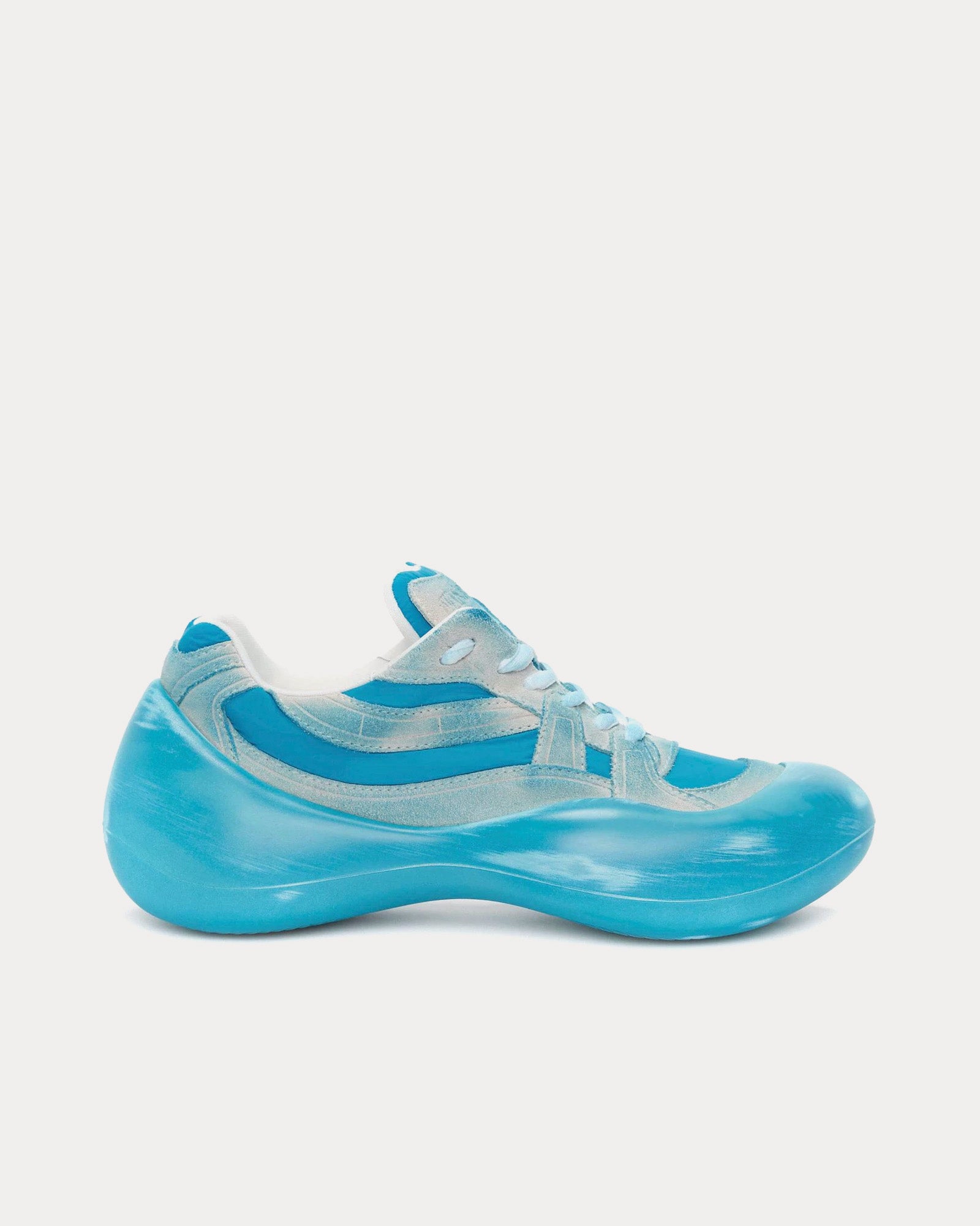 JW Anderson - Bumper-Hike Distressed Blue Low Top Sneakers