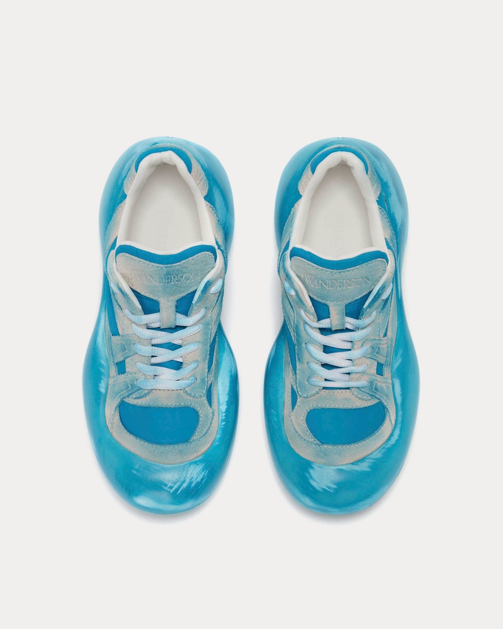 JW Anderson - Bumper-Hike Distressed Blue Low Top Sneakers
