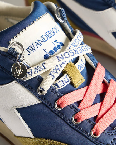 JW Anderson x Diadora Equipe Navy Peony Low Top Sneakers - 5