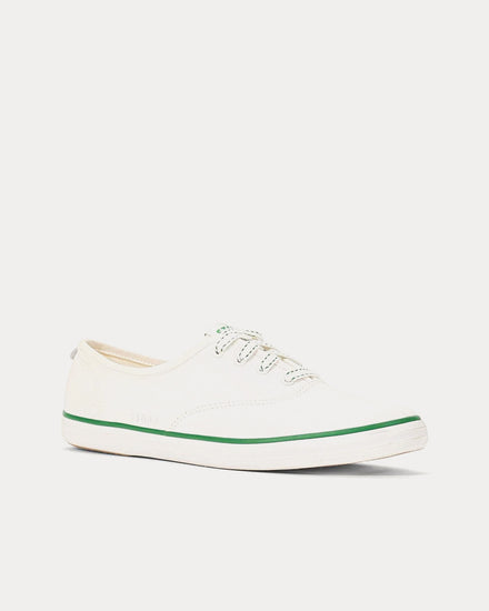 Keds x Staud Champion Canvas White / Green Low Top Sneakers - 2