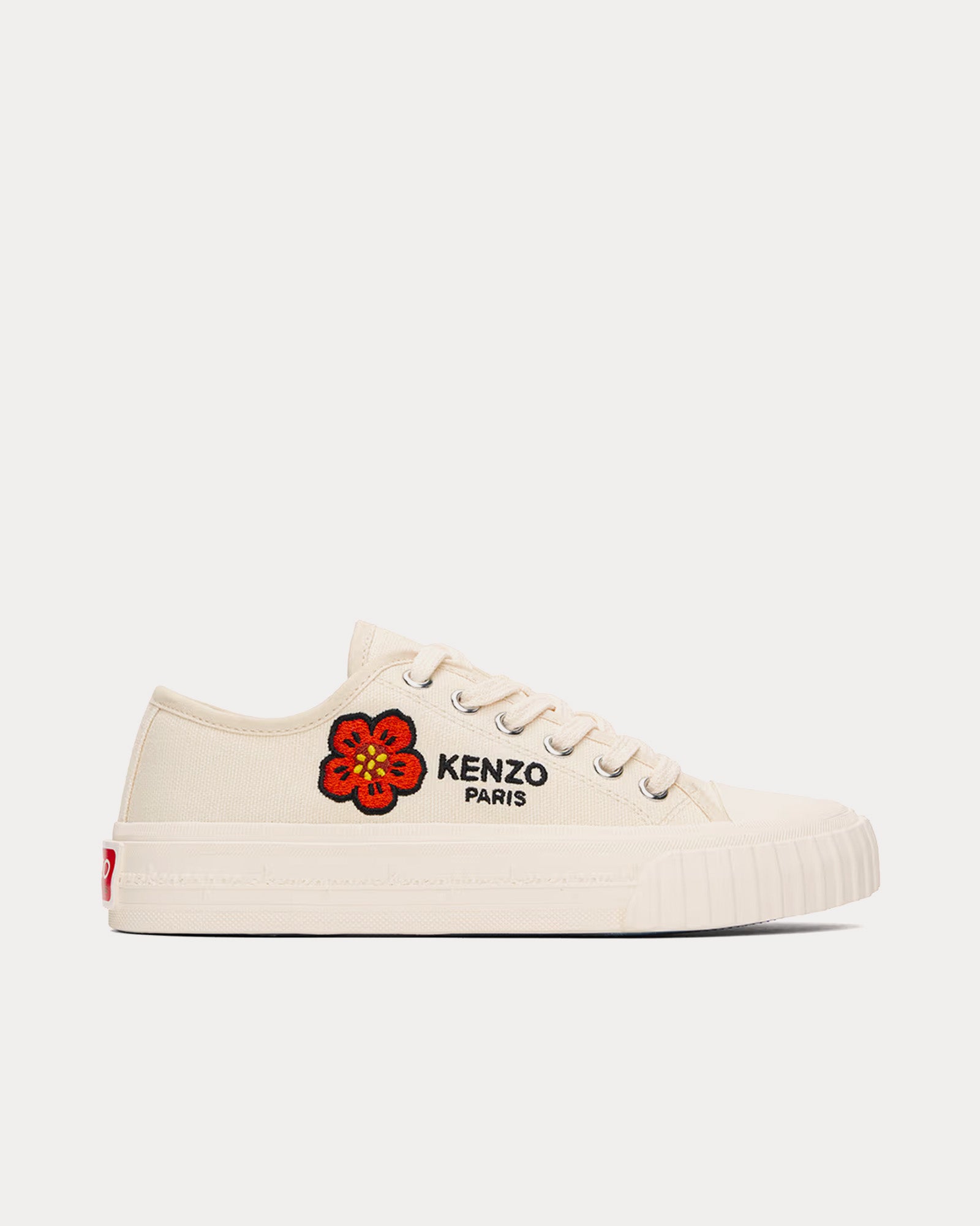 Kenzo - Kenzo Foxy Canvas Cream Low Top Sneakers