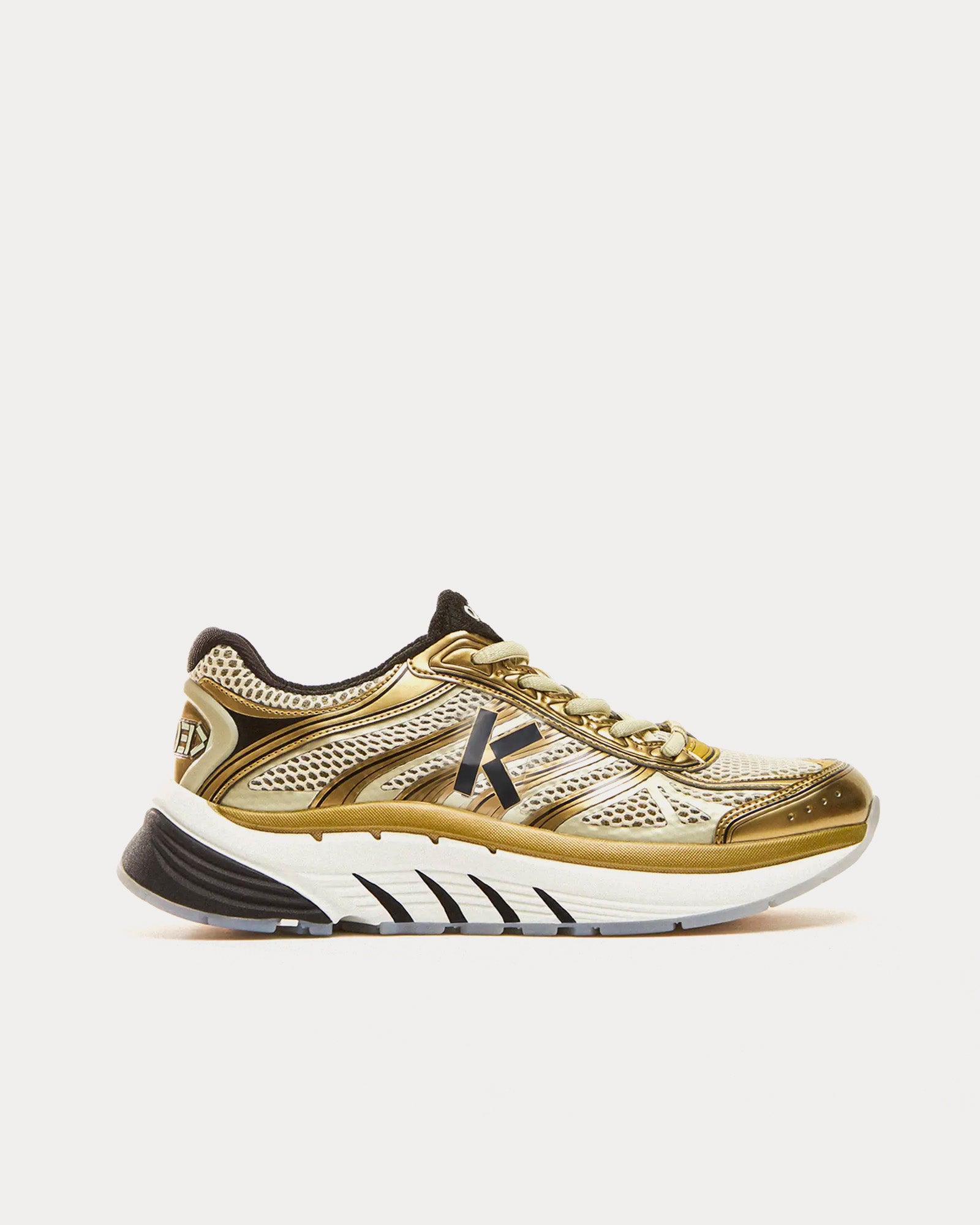 Kenzo Women's Pace Tech Runner Gold Low Top Sneakers