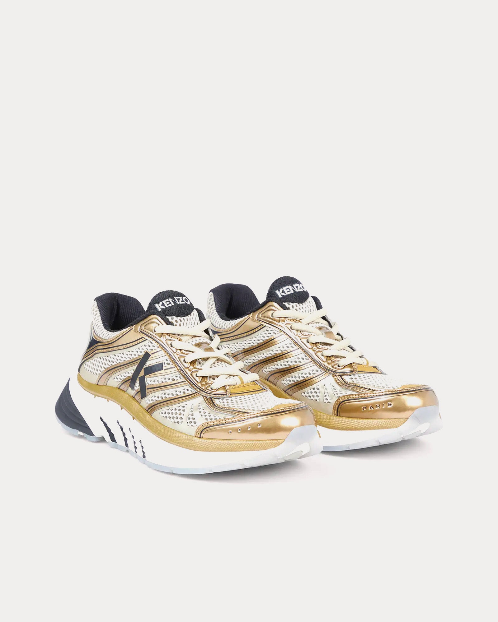 Kenzo - Pace Tech Runner Gold Low Top Sneakers
