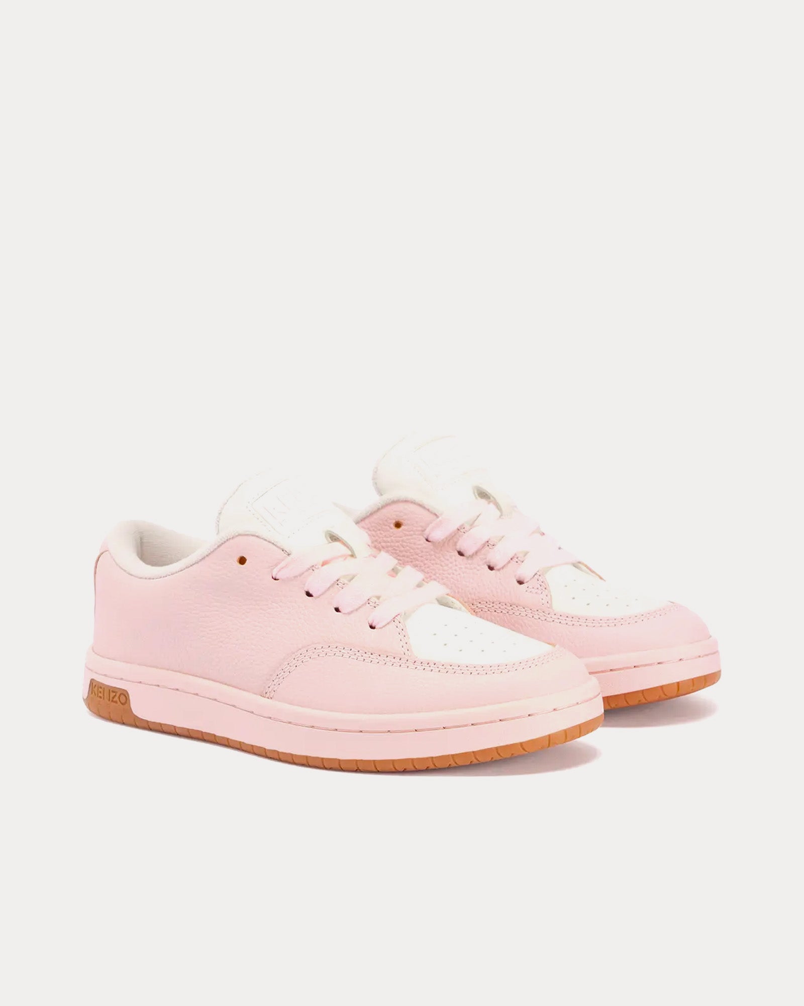 Kenzo - Kenzo-Dome Leather Faded Pink Low Top Sneakers