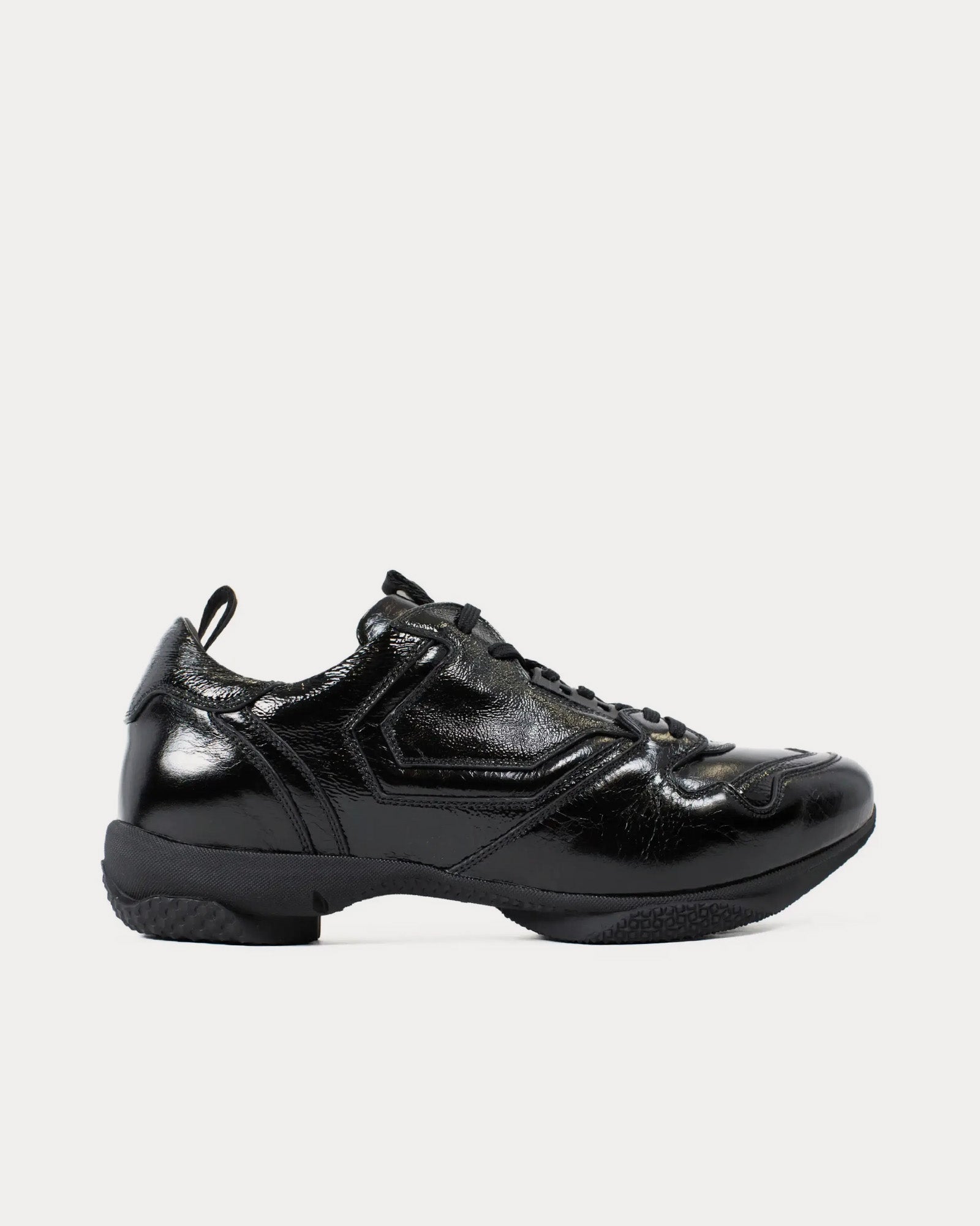 Kiko Kostadinov Men's Ostro Leather Carbon Brilliant Low Top Sneakers