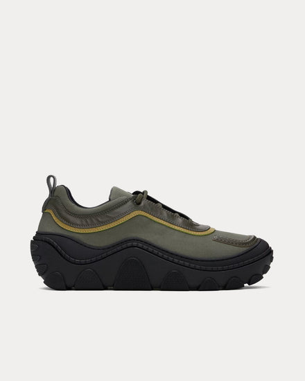 KIKO KOSTADINOV TONKIN (緑/黒/黄) Kiko Kostadinov Men's Tonkin Canvas Khaki Low Top Sneakers