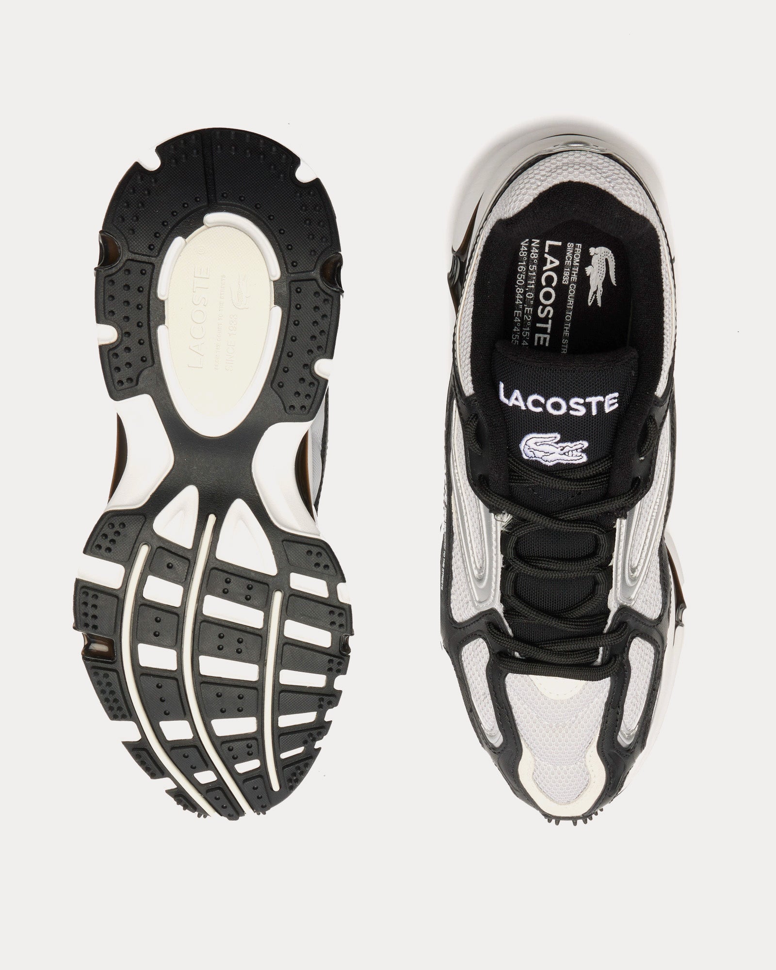 Lacoste - L003 2K24 Black / Grey / Silver Low Top Sneakers