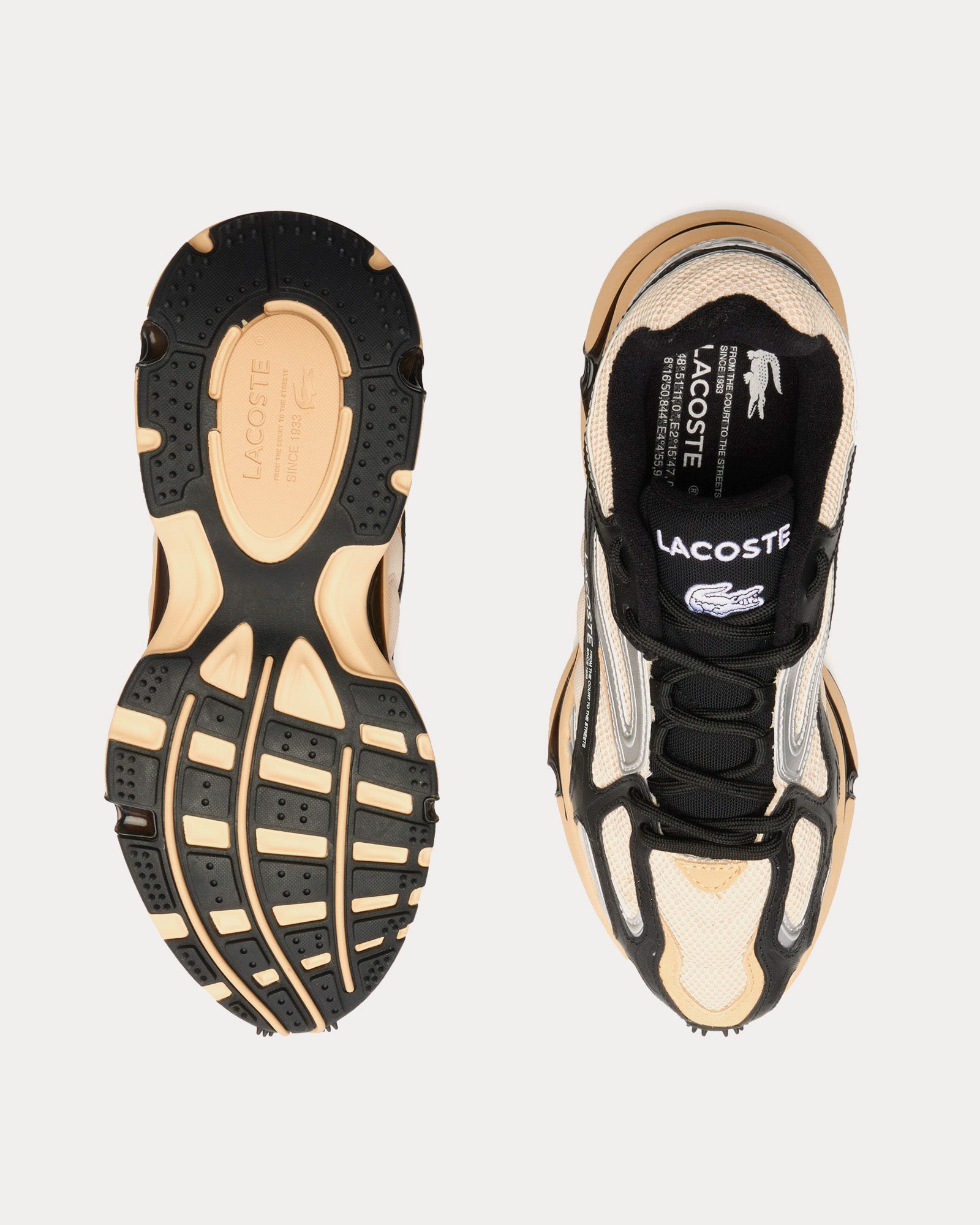 Lacoste - L003 2K24 Light Tan / Black Low Top Sneakers
