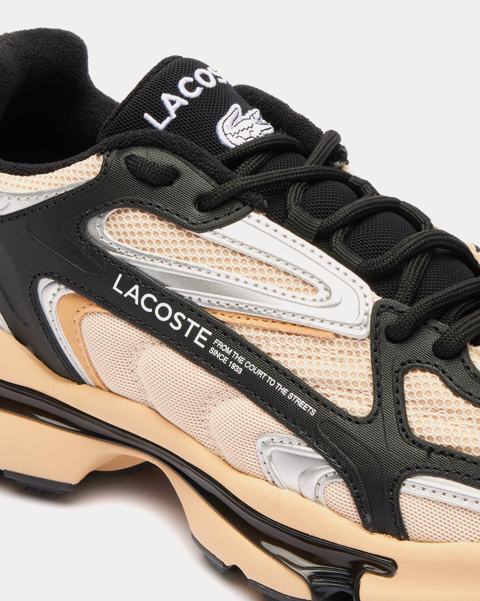Lacoste - L003 2K24 Light Tan / Black Low Top Sneakers
