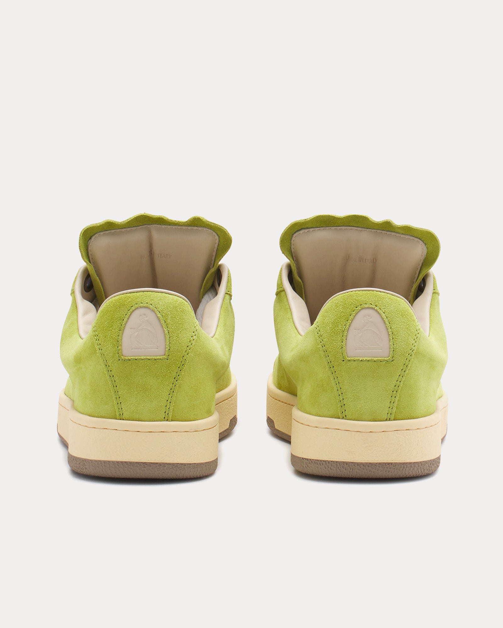 Lanvin - Lite Curb Suede Absinthe Green Low Top Sneakers