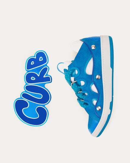 Lanvin Curb Patch Light Blue / Blue Low Top Sneakers - 2