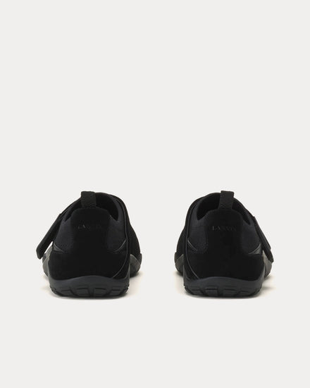 Lanvin LNV1 Knit & Suede Black / Black Slip On Sneakers - 4