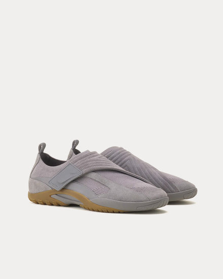 Lanvin LNV1 Knit & Suede Light Grey / Honey Slip On Sneakers - 3