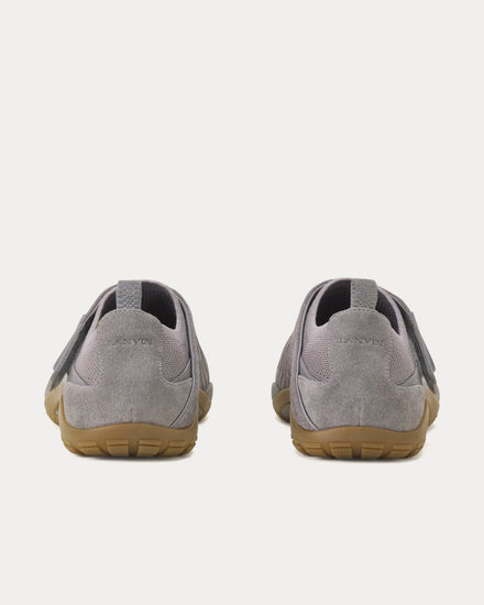 Lanvin LNV1 Knit & Suede Light Grey / Honey Slip On Sneakers - 4
