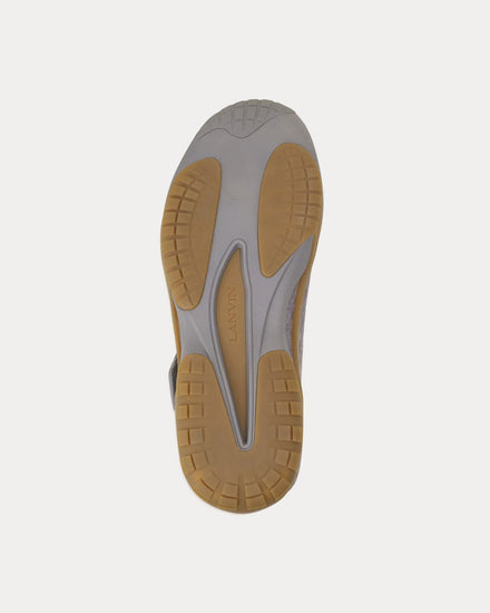 Lanvin LNV1 Knit & Suede Light Grey / Honey Slip On Sneakers - 5