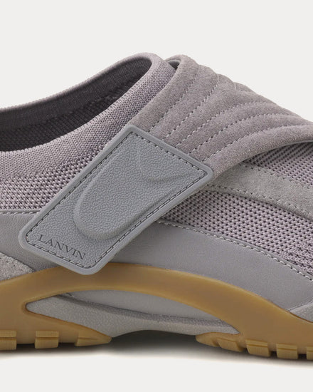 Lanvin LNV1 Knit & Suede Light Grey / Honey Slip On Sneakers - 6