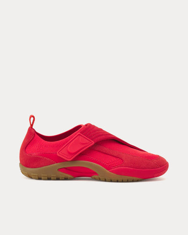 Lanvin LNV1 Knit & Suede Poppy Red / Honey Slip On Sneakers