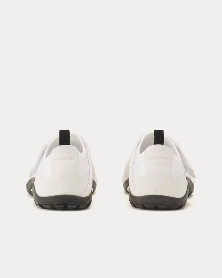 Lanvin Men's LNV1 Knit & Suede White / Black Slip On Sneakers
