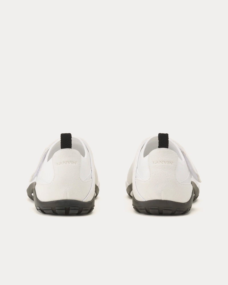 Lanvin Men's LNV1 Knit & Suede White / Black Slip On Sneakers