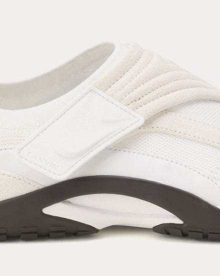 Lanvin Men's LNV1 Knit & Suede White / Black Slip On Sneakers
