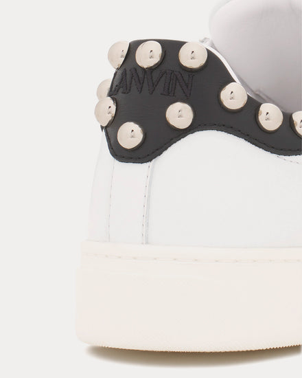 Lanvin DDBO Studded Leather White / Silver Low Top Sneakers - 5