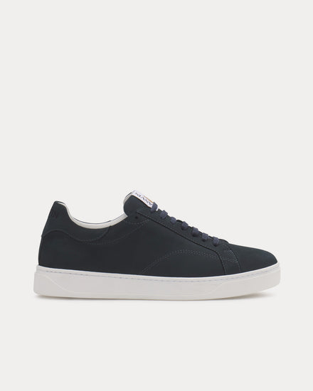 Lanvin DDB0 Suede Navy Blue Low Top Sneakers - 1