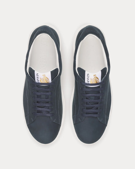 Lanvin DDB0 Suede Navy Blue Low Top Sneakers - 2