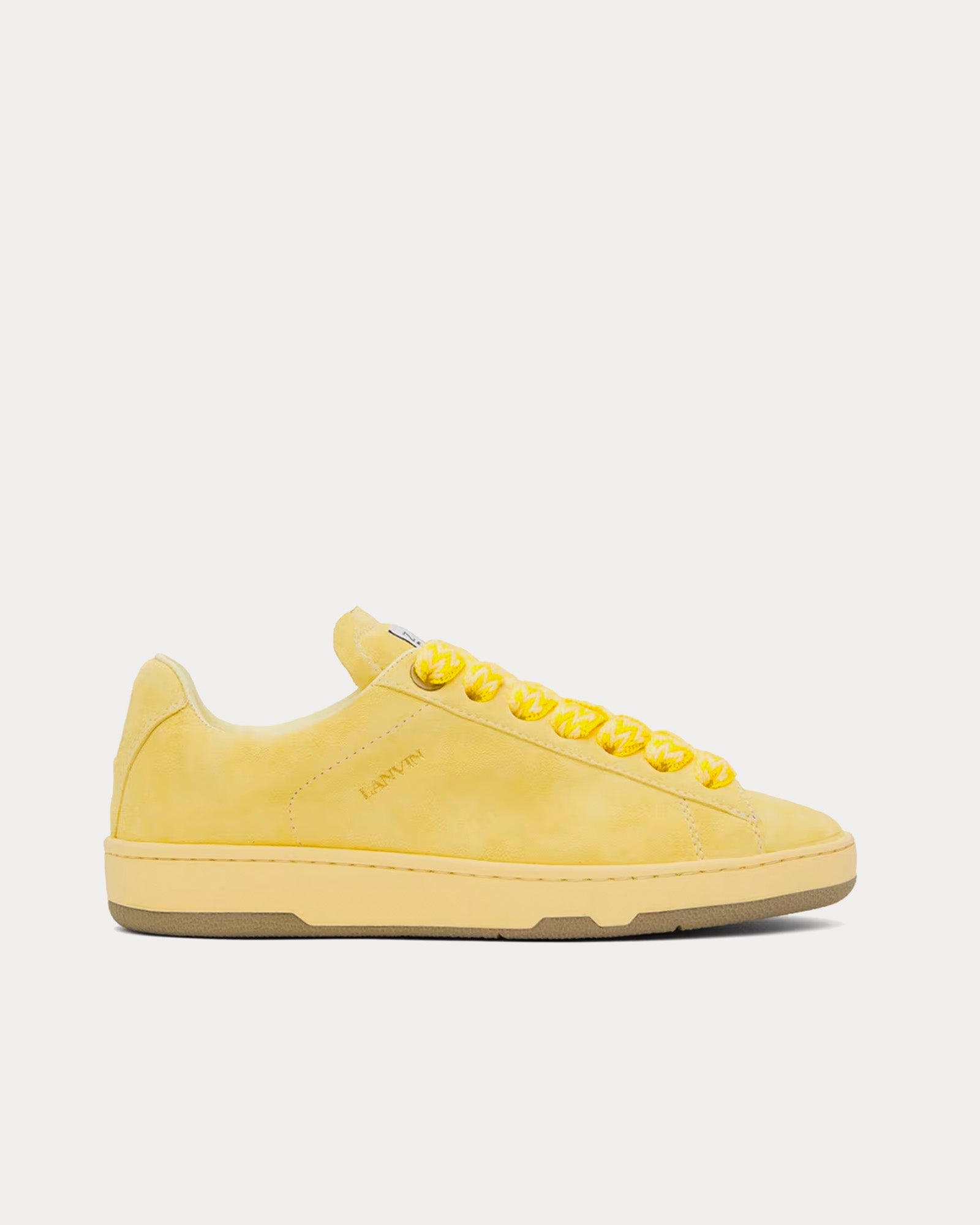 Lanvin - Lite Curb Suede Chamomile Yellow Low Top Sneakers