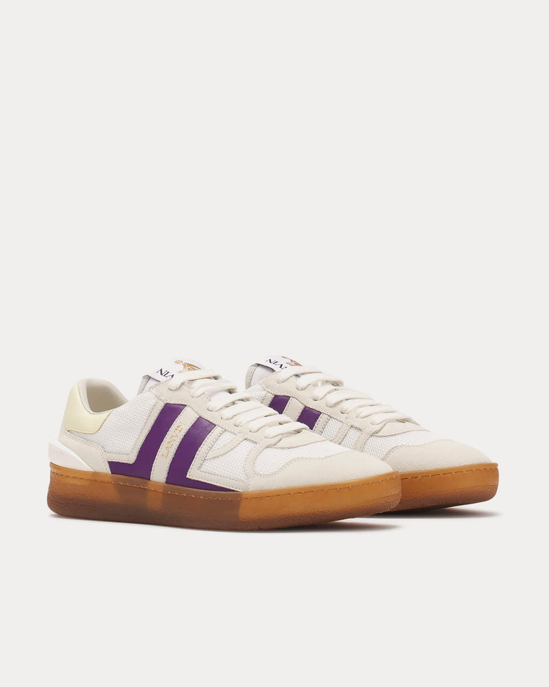 Lanvin Clay Mesh Ecru / Anemone Low Top Sneakers - 3