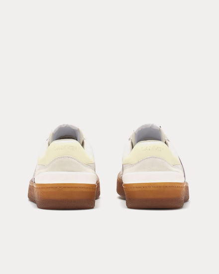Lanvin Clay Mesh Ecru / Anemone Low Top Sneakers - 4