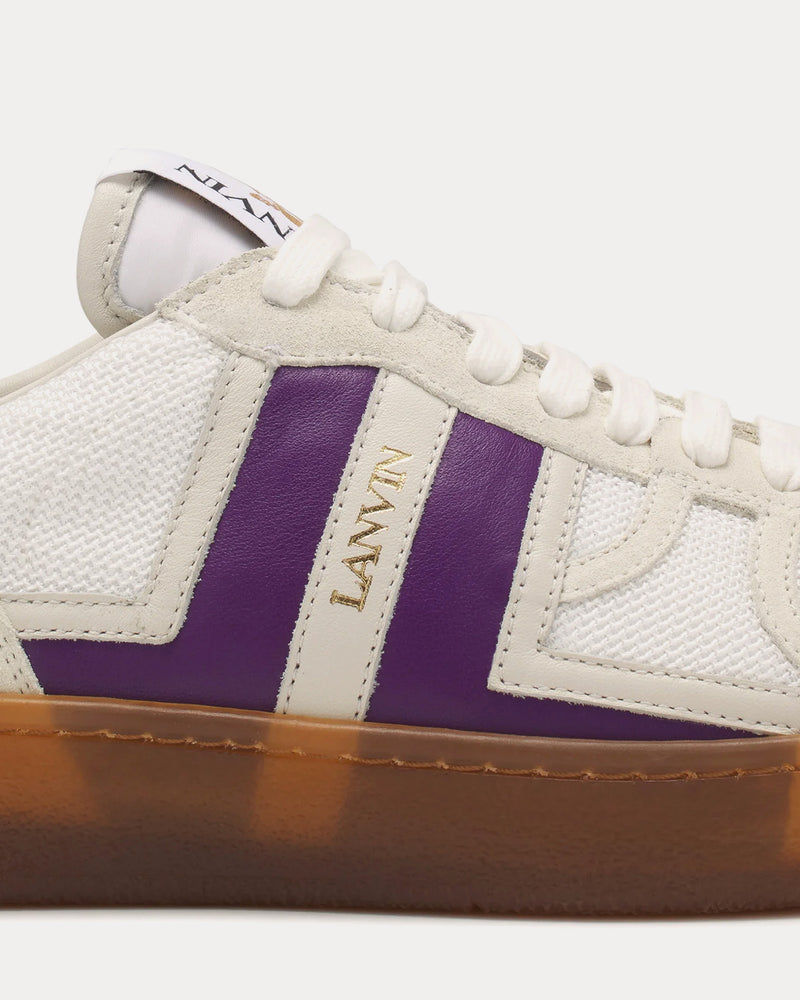 Lanvin Clay Mesh Ecru / Anemone Low Top Sneakers - 5