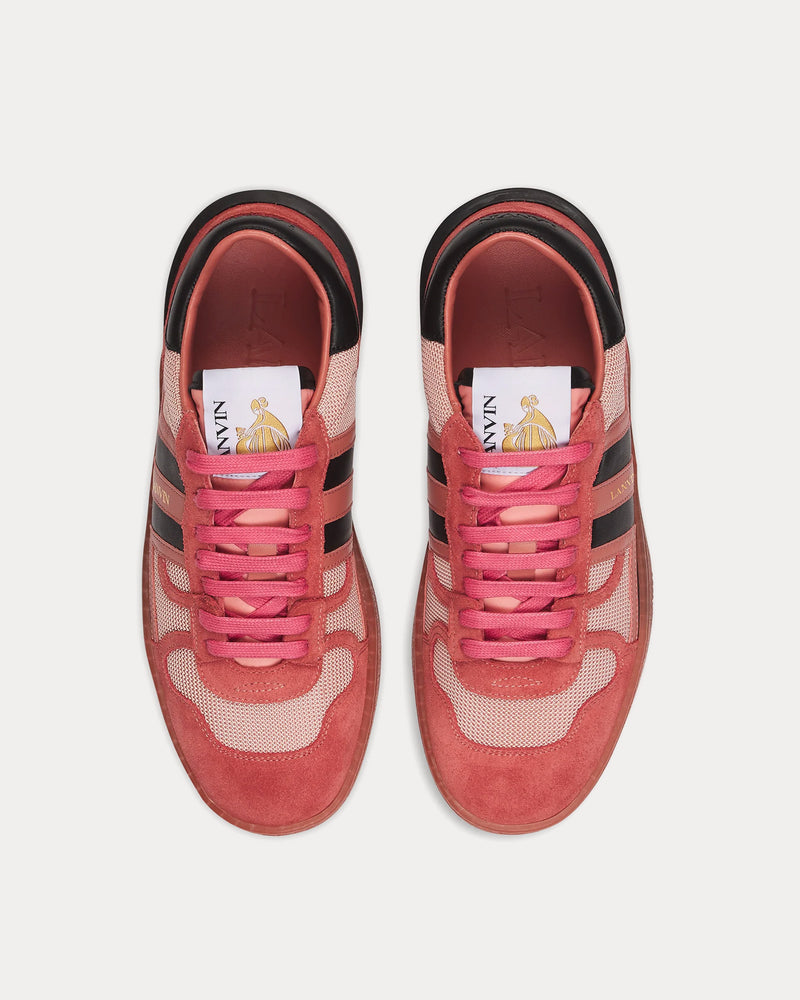 Lanvin Clay Mesh Litchi Low Top Sneakers - 2