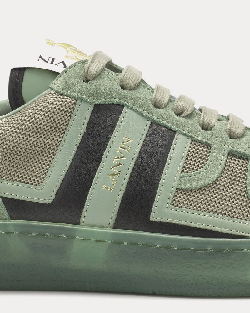 Lanvin Clay Mesh Vert De Gris Low Top Sneakers - 5