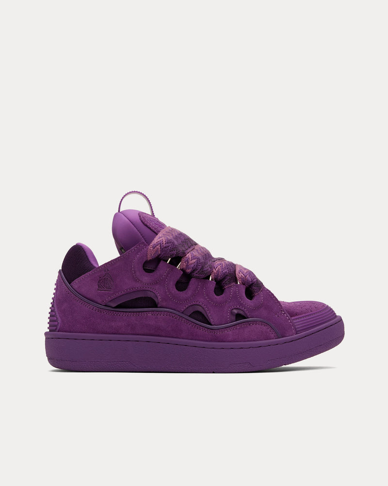 Lanvin Curb Leather Anemone Low Top Sneakers - 1