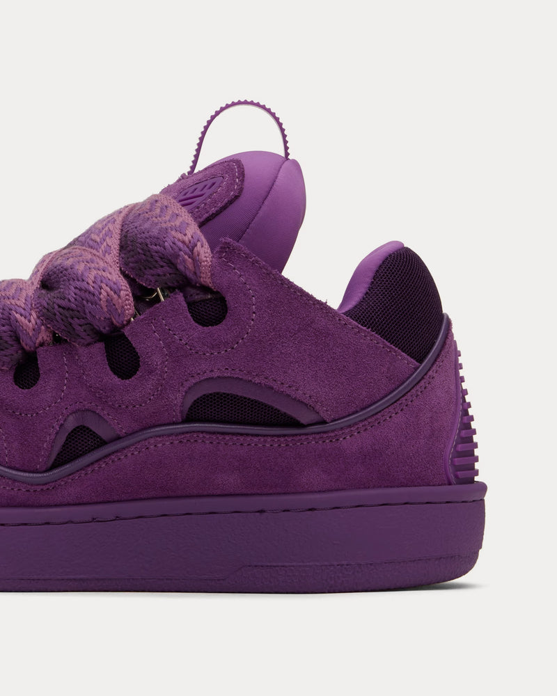 Lanvin Curb Leather Anemone Low Top Sneakers - 4