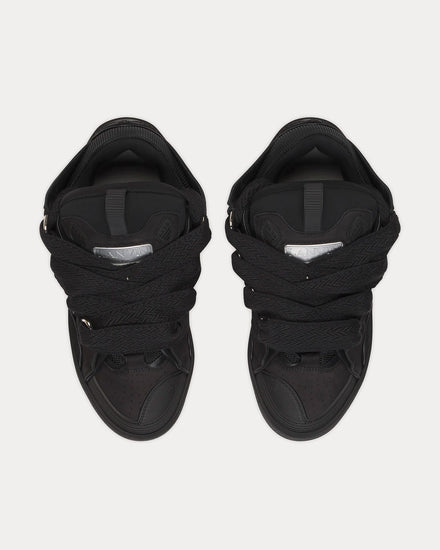 Lanvin Curb Leather Black / Black Low Top Sneakers - 2