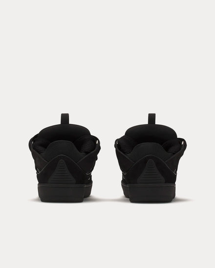 Lanvin Curb Leather Black / Black Low Top Sneakers - 4