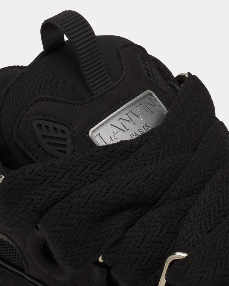 Lanvin Curb Leather Black / Black Low Top Sneakers - 3