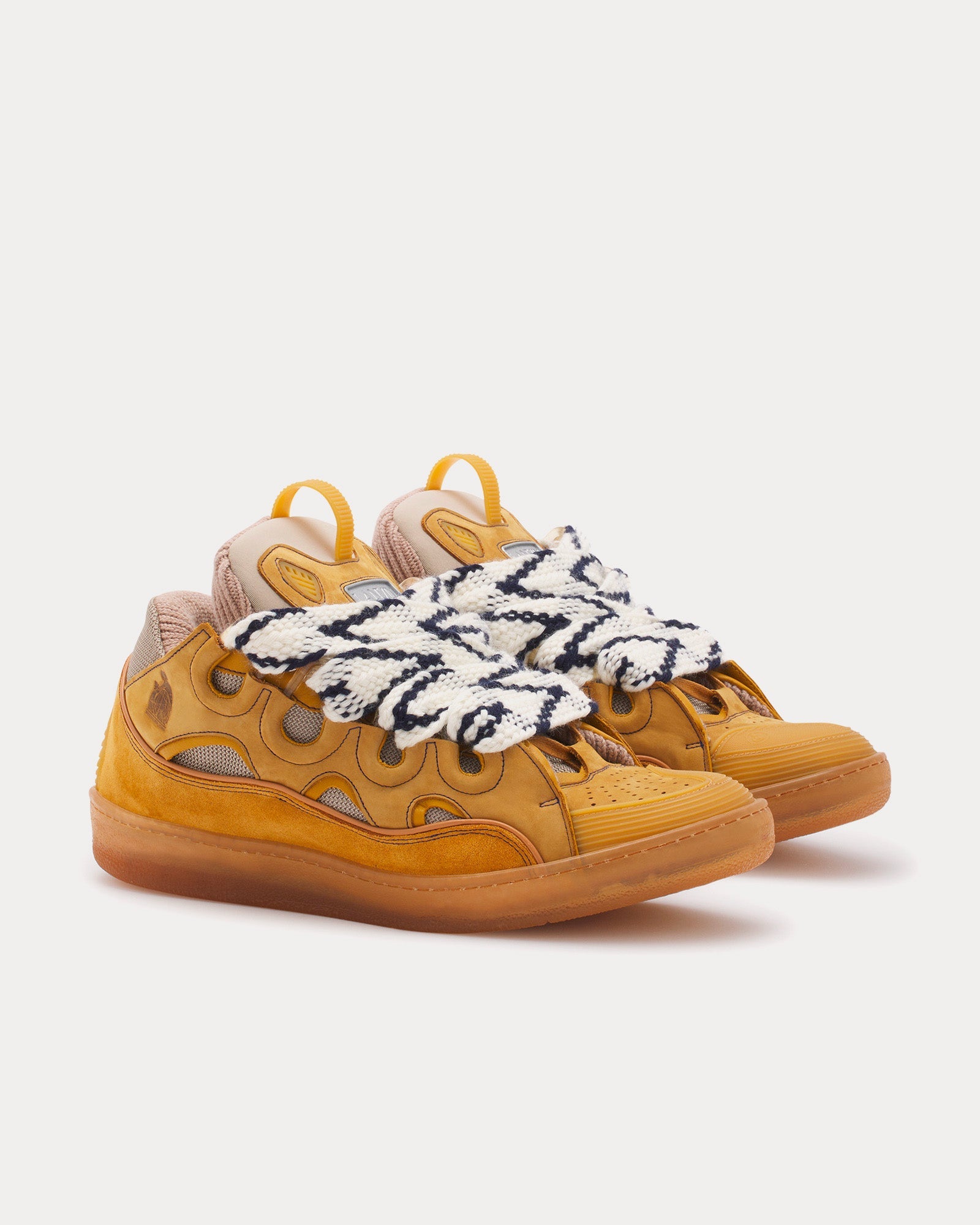 Lanvin - Curb Leather Honey Low Top Sneakers