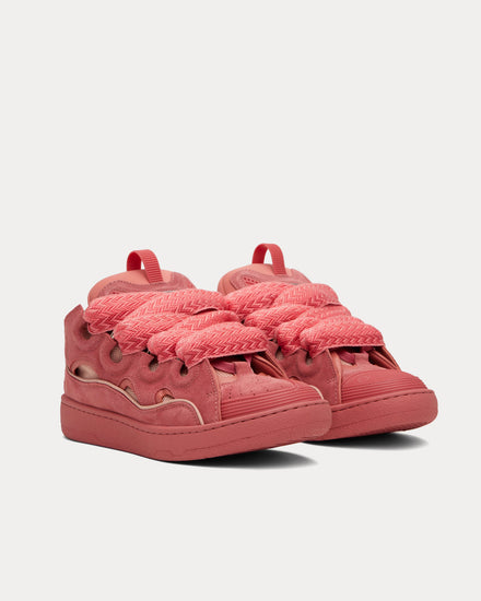 Lanvin Curb Leather Litchi Low Top Sneakers - 2