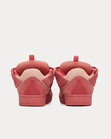 Lanvin Curb Leather Litchi Low Top Sneakers - 3