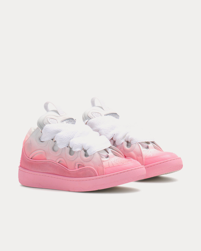 Lanvin Curb Pink / White Low Top Sneakers - 3