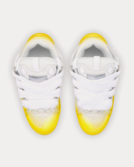 【関税込み】Lanvin イエロー Curb XL レザースニーカー Yellow Curb XL Leather Sneakers by Lanvin on Sale