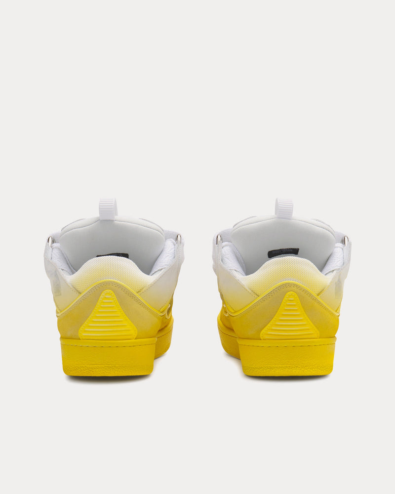 Lanvin Men's Curb Yellow / White Low Top Sneakers & Trainers