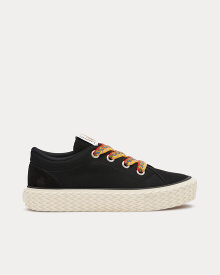 Lanvin Curbies Cotton Canvas Black Low Top Sneakers - 1